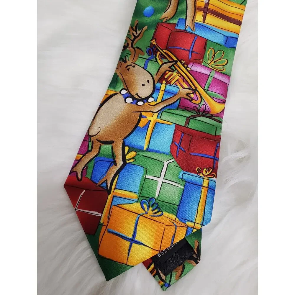 NEW J Garcia‎ Dracula Claus Guitar Reindeer Christmas Necktie Tie